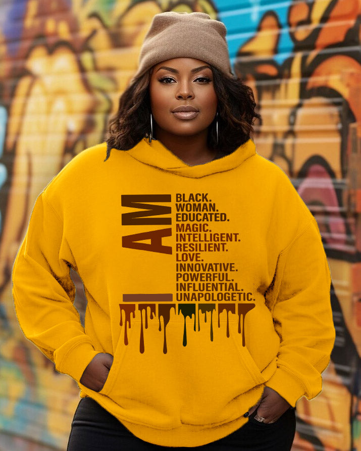 Ich bin eine gebildete schwarze Frau Melanin Black History Hoodie