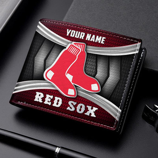 LIMITED EDITION - NEW CUSTOMIZED MLB03 BRS BOSTON RED SOX LEATHER WALLET