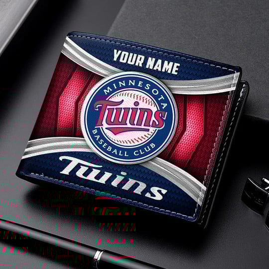 LIMITED EDITION - NEW CUSTOMIZED MLB22 MTS MINNESOTA TWINS LEATHER WALLET