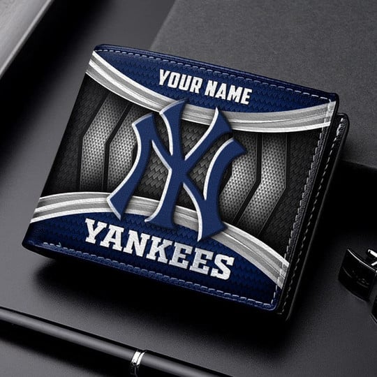 LIMITED EDITION - NEW CUSTOMIZED MLB01 NYY NEW YORK YANKEES LEATHER WALLET