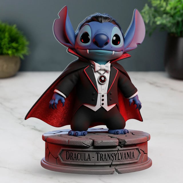 NEW PREMIUM STITCH DRACULA ACRYLIC BLOCK PLAQUE GIFT