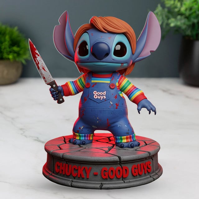 NEW PREMIUM STITCH CHUKY ACRYLIC BLOCK PLAQUE GIFT