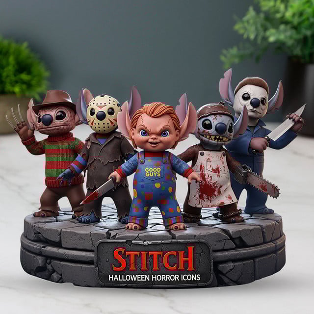 NEW PREMIUM STITCH HORROR MOVIE CHARACTER ACRYLIC BLOCK PLAQUE GIFT