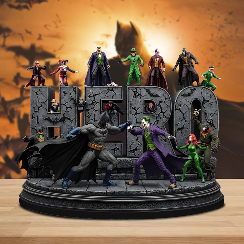 NEW PREMIUM BATMAN & JOKER ACRYLIC BLOCK PLAQUE GIFT