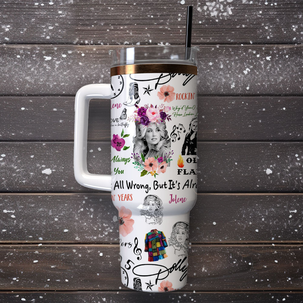 NEW PREMIUM DOLLY PARTON 40 OZ TUMBLER 02