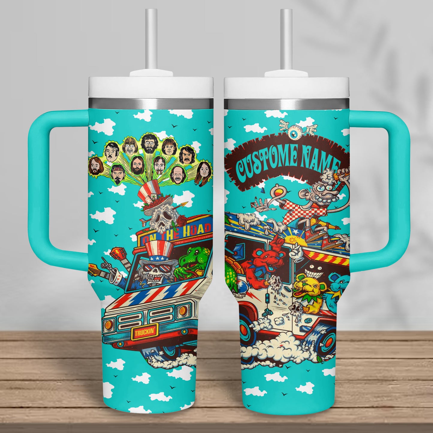 NEW PREMIUM GRATEFUL DEAD 40 OZ TUMBLER 06