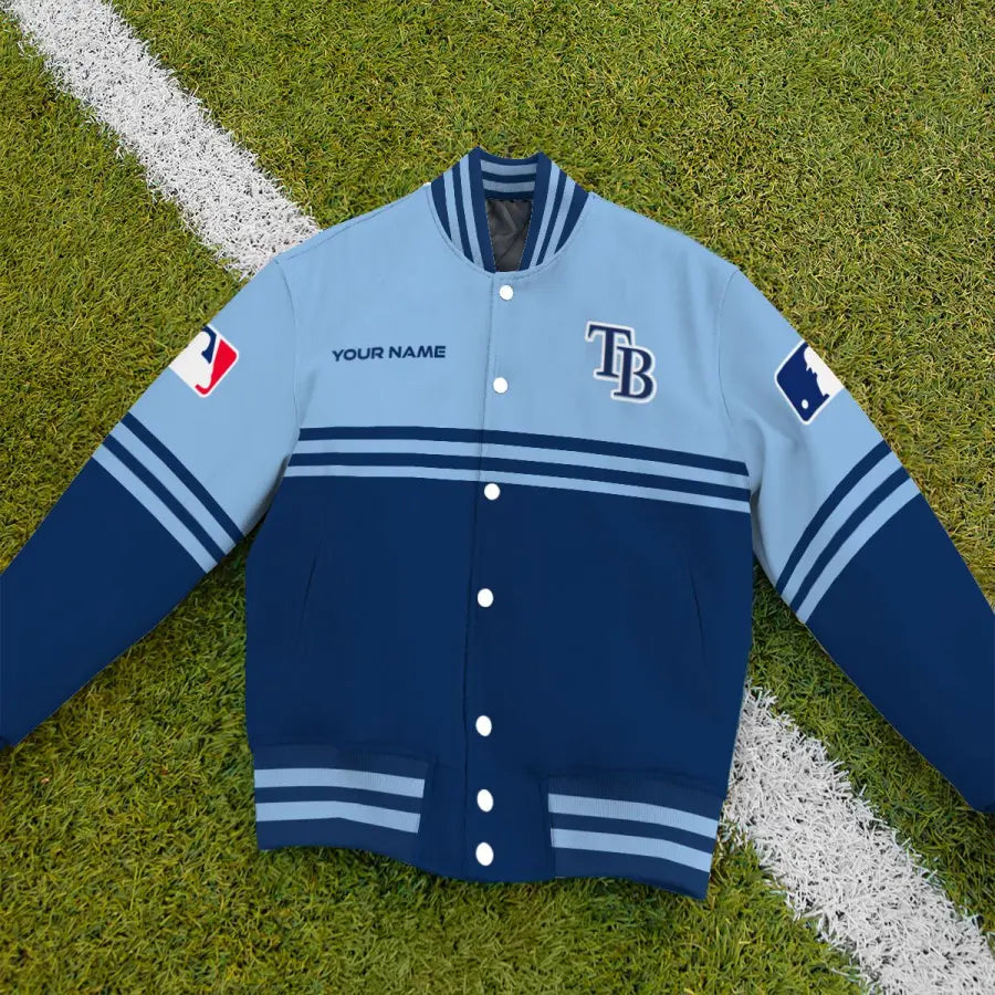 LIMITED EDITION - NEW CUSTOMIZED MLB21 TBR TAMPA BAY RAYS BASEBALL JACKET