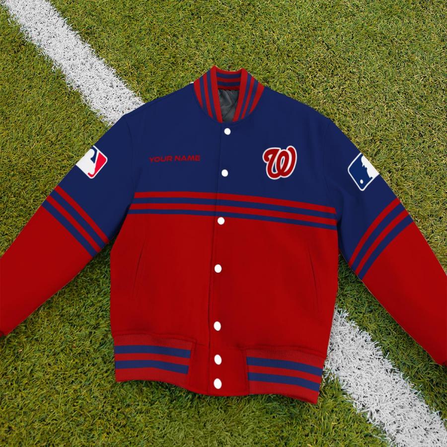 LIMITED EDITION - NEW CUSTOMIZED MLB28 WNS WASHINGTON NATIONALS BASEBALL JACKET