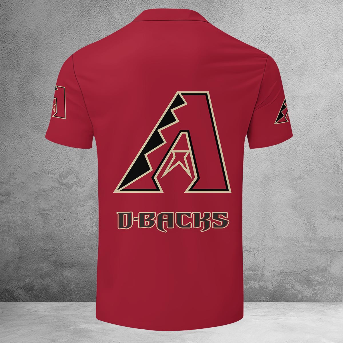 LIMITED EDITION - NEW CUSTOMIZED MLB07 ADS ARIZONA DIAMONDBACKS ZIP POLO SHIRT
