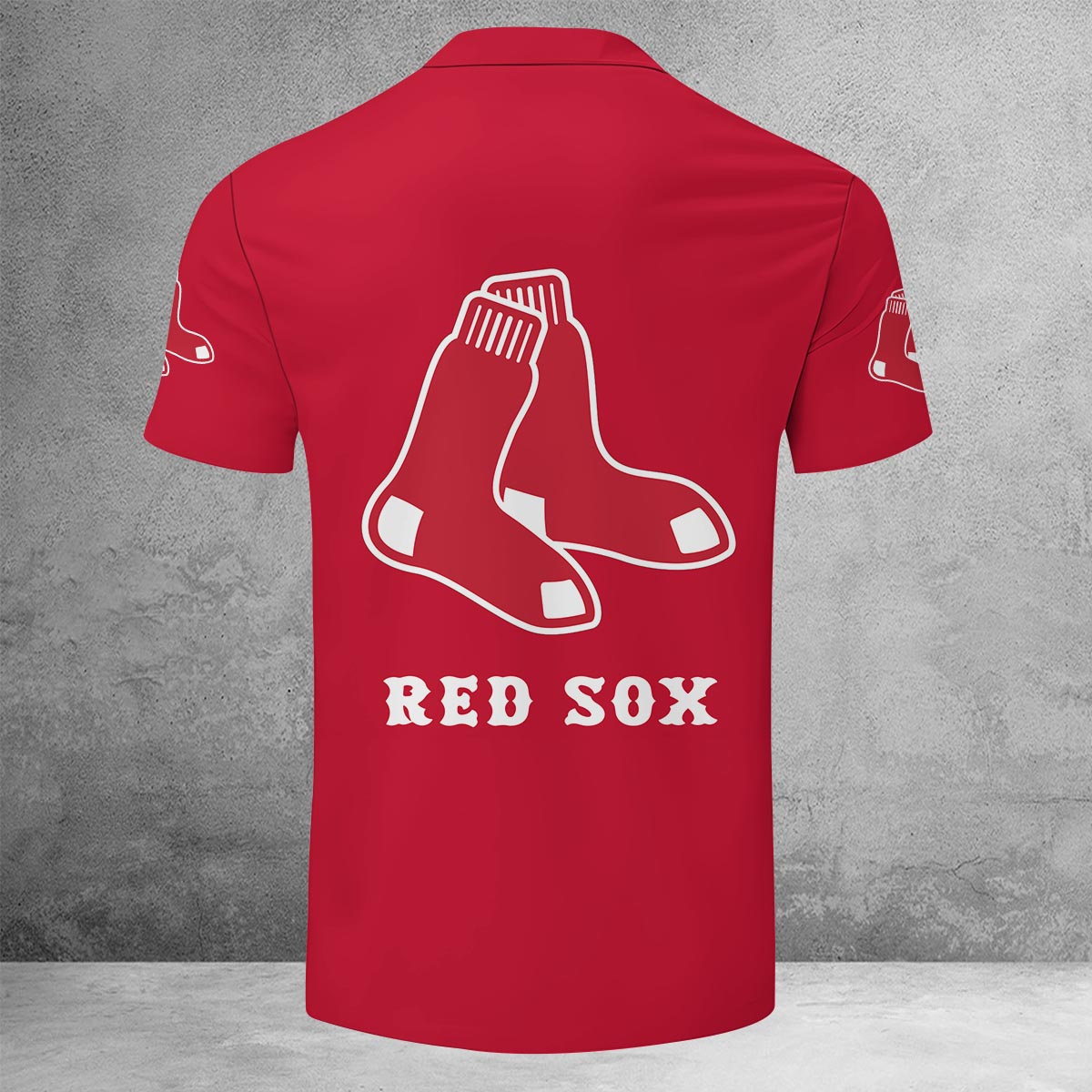 LIMITED EDITION - NEW CUSTOMIZED MLB03 BRS BOSTON RED SOX ZIP POLO SHIRT