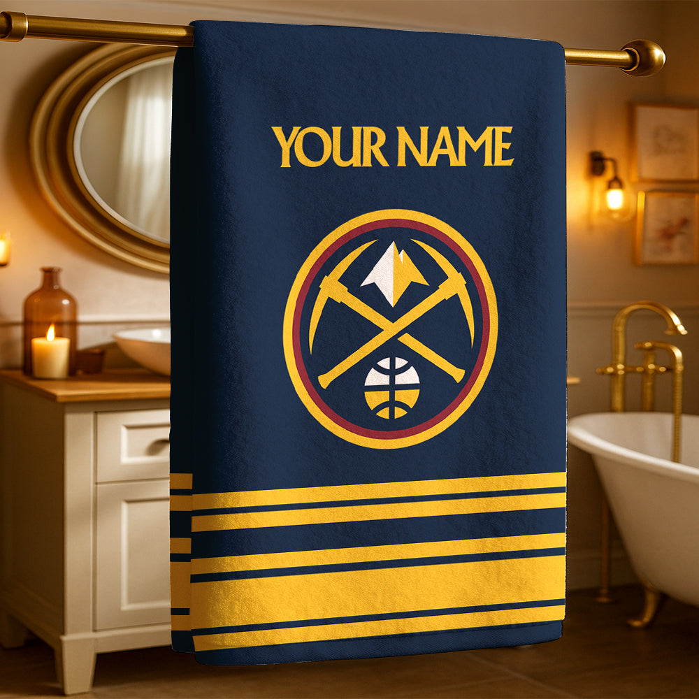LIMITED EDITION - NEW CUSTOMIZED NBA08 DN DENVER NUGGETS BEACH & BATH TOWEL
