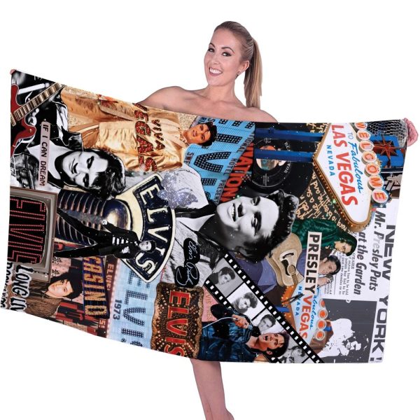 New Premium Elvis Presley Beach & Bath Towel (Kids & Adults Size) - EVPLCAO124