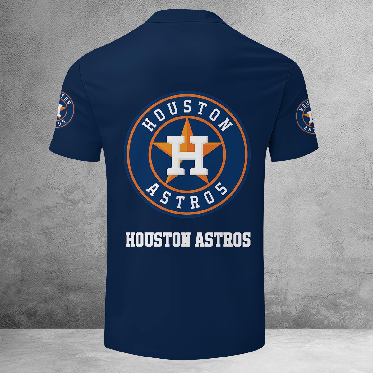 LIMITED EDITION - NEW CUSTOMIZED MLB10 HAS HOUSTON ASTROS ZIP POLO SHIRT