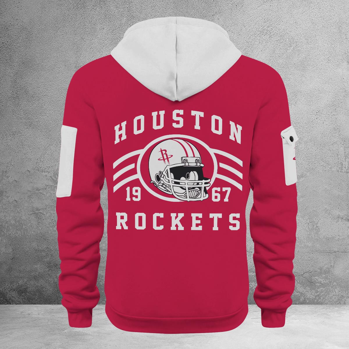 LIMITED EDITION - NEW CUSTOMIZED NBA07 HR HOUSTON ROCKETS QUARTER ZIP HOODIE