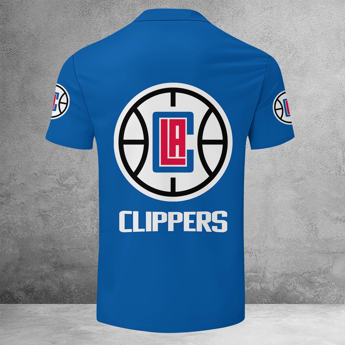 LIMITED EDITION - NEW CUSTOMIZED NBA10 LC LOS ANGELES CLIPPERS ZIP POLO SHIRT