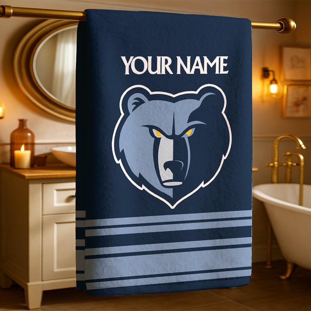 LIMITED EDITION - NEW CUSTOMIZED NBA13 MG MEMPHIS GRIZZLIES BEACH & BATH TOWEL