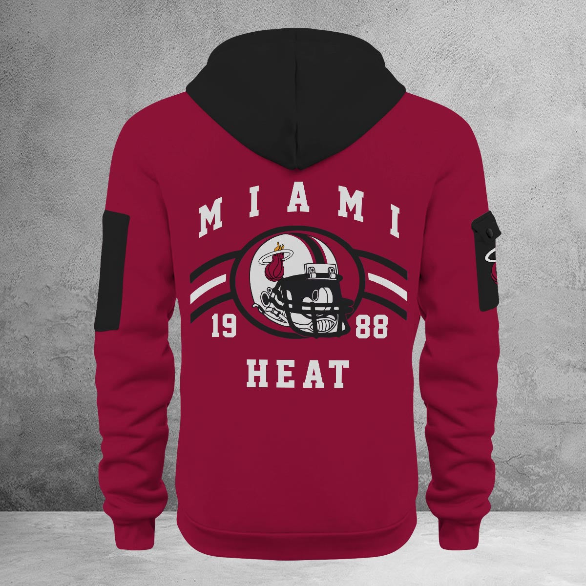 LIMITED EDITION - NEW CUSTOMIZED NBA20 MH MIAMI HEAT QUARTER ZIP HOODIE