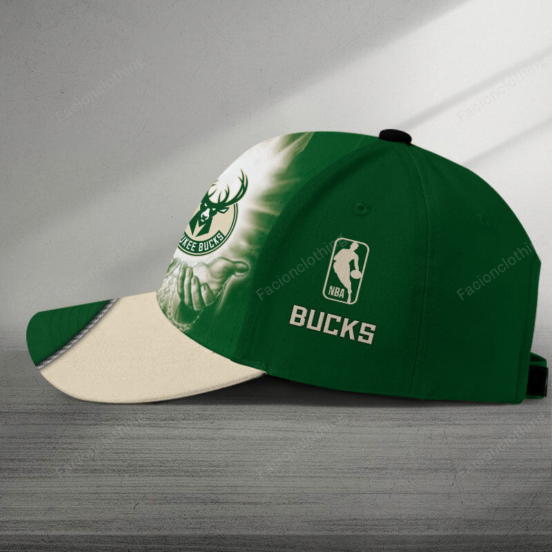 LIMITED EDITION - NEW CUSTOMIZED NBA11 MB MILWAUKEE BUCKS CLASSIC CAP