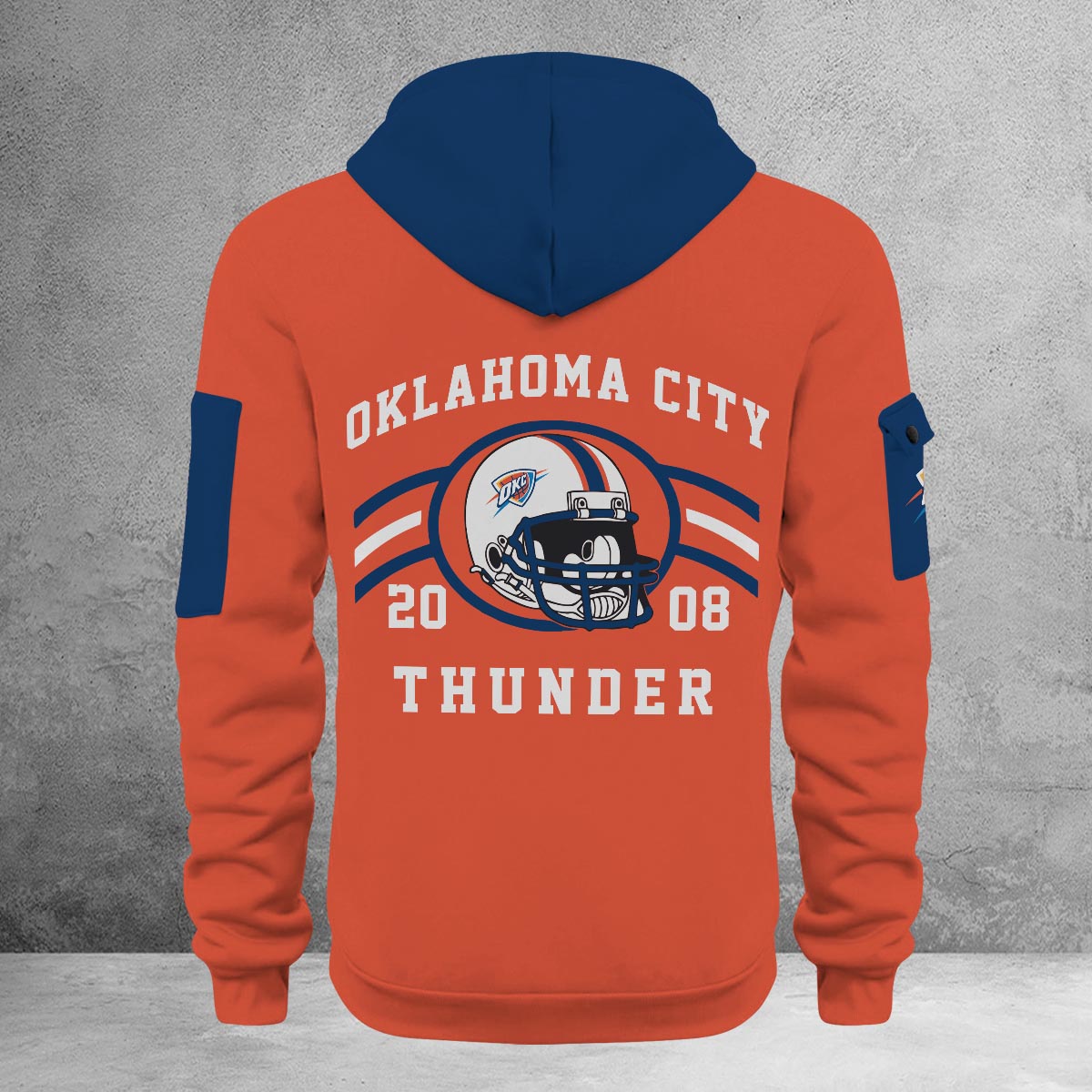 LIMITED EDITION - NEW CUSTOMIZED NBA01 OC OKLAHOMA CITY THUNDER QUARTER ZIP HOODIE