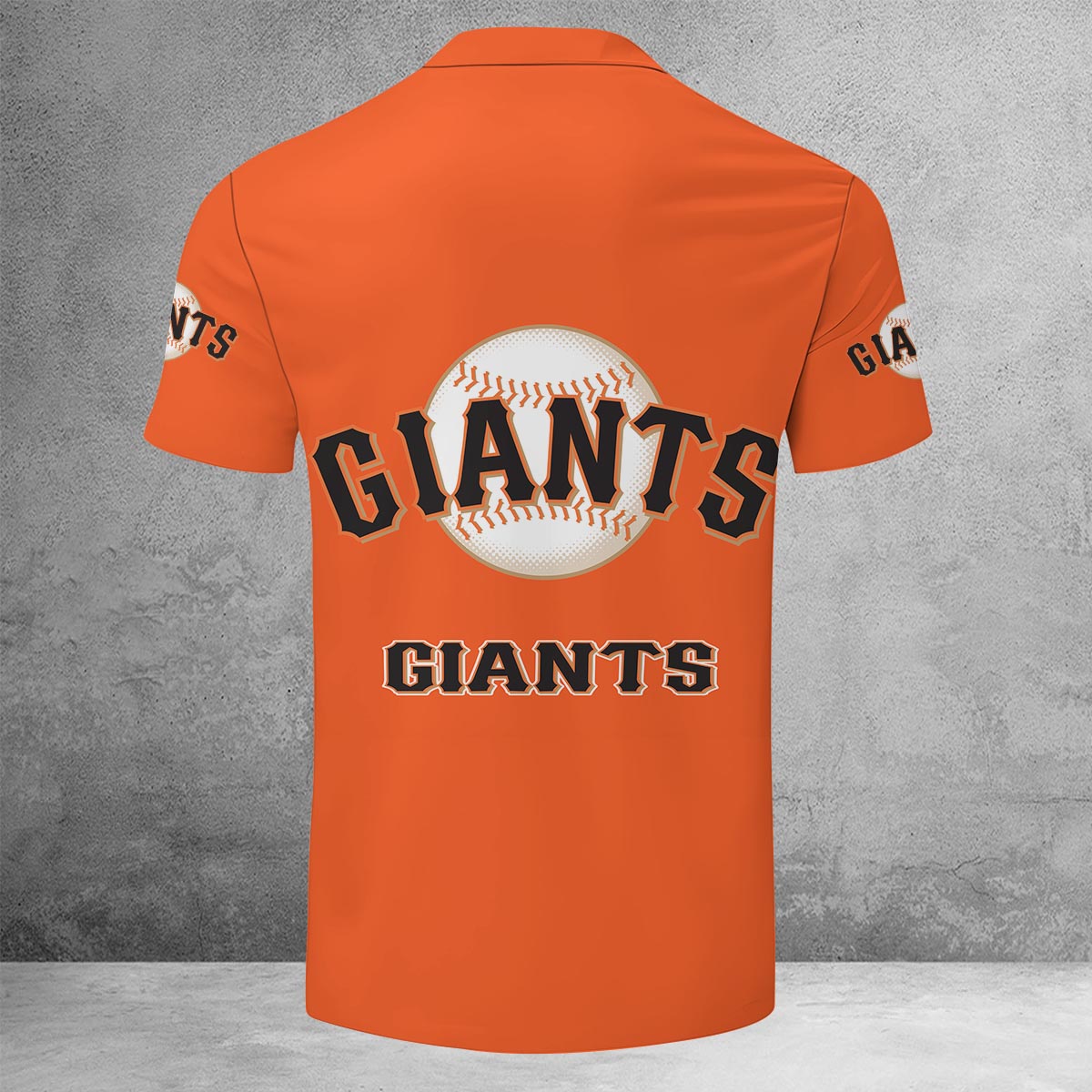 LIMITED EDITION - NEW CUSTOMIZED MLB06 SFG SAN FRANCISCO GIANTS ZIP POLO SHIRT