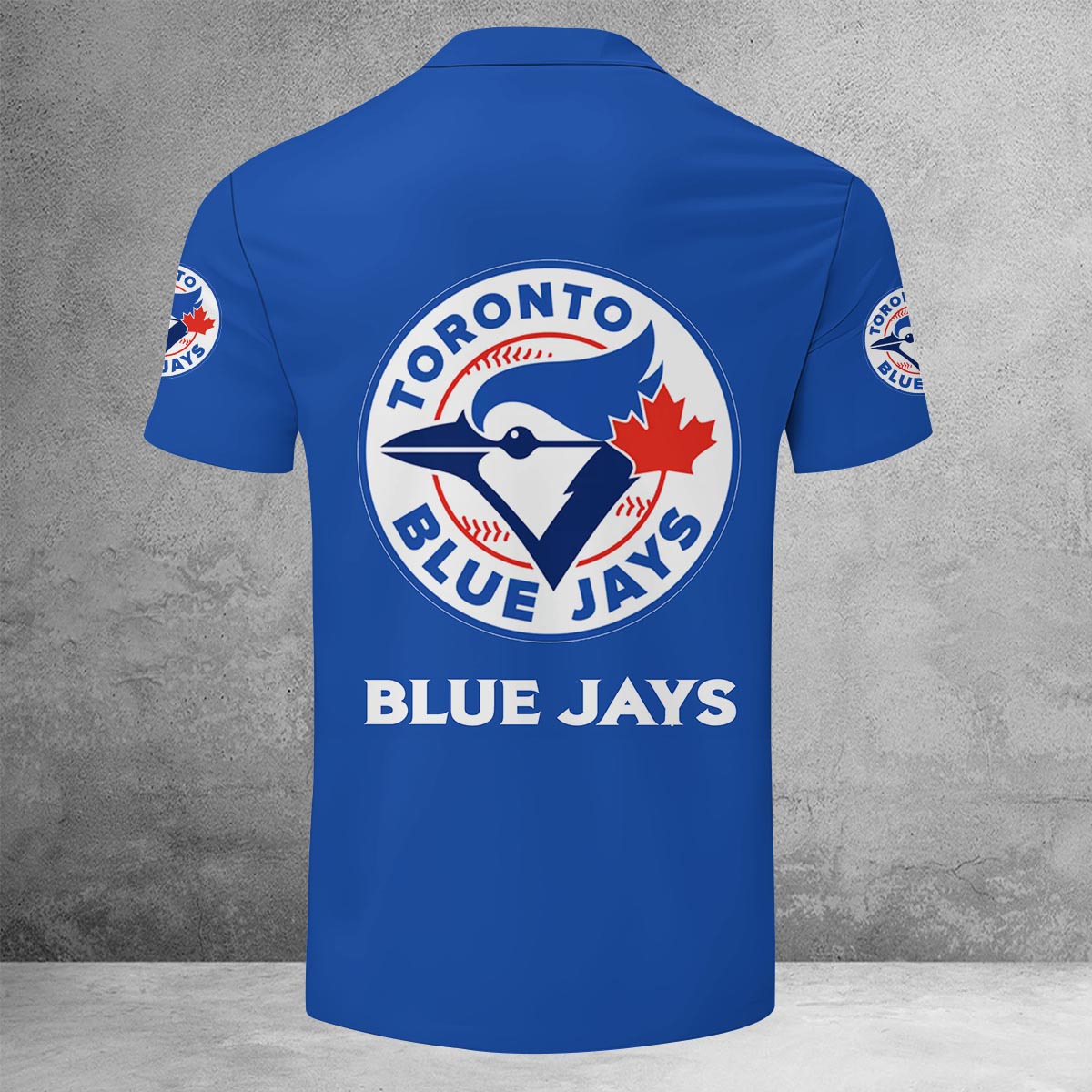 LIMITED EDITION - NEW CUSTOMIZED MLB12 TBJ TORONTO BLUE JAYS ZIP POLO SHIRT