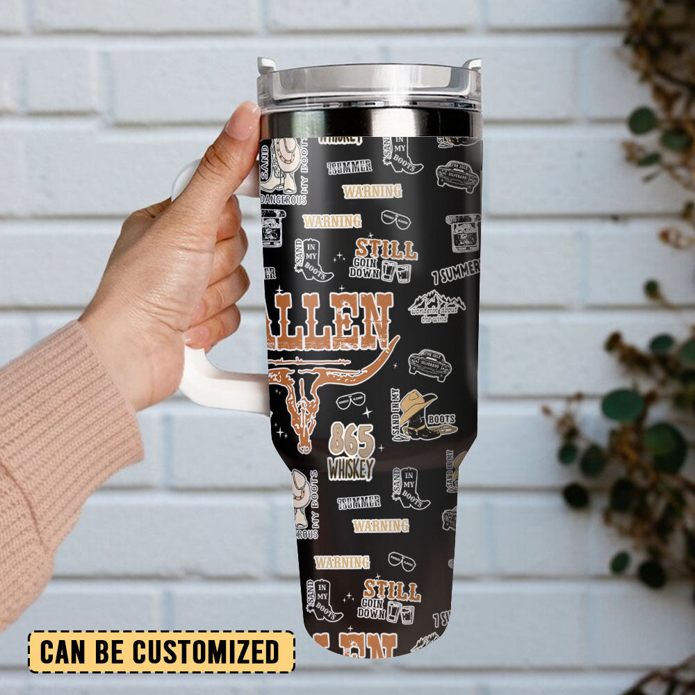 Morgan Wallen Premium 40OZ Tumbler With Handle