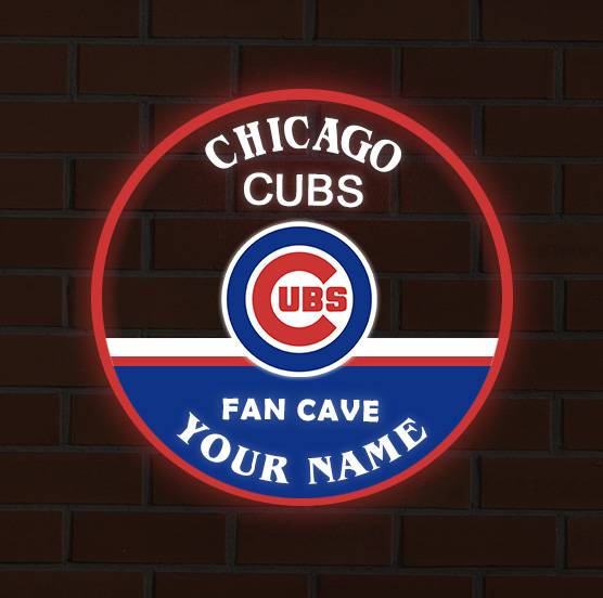 LIMITED EDITION - NEW CUSTOMIZED MLB04 CCS CHICAGO CUBS LED LIGHT WALL DECOR