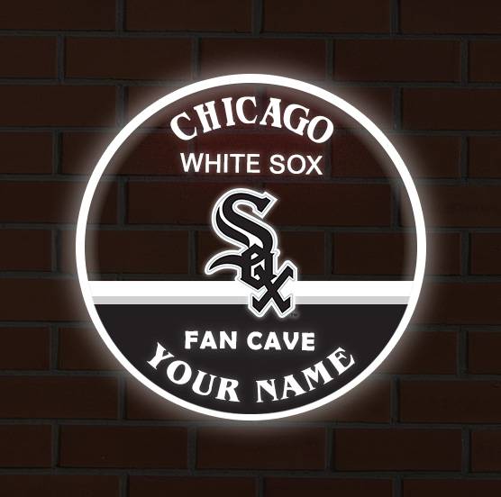 LIMITED EDITION - NEW CUSTOMIZED MLB26 CWS CHICAGO WHITE SOX LED LIGHT WALL DECOR