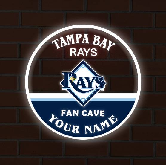 LIMITED EDITION - NEW CUSTOMIZED MLB21 TBR TAMPA BAY RAYS LED LIGHT WALL DECOR