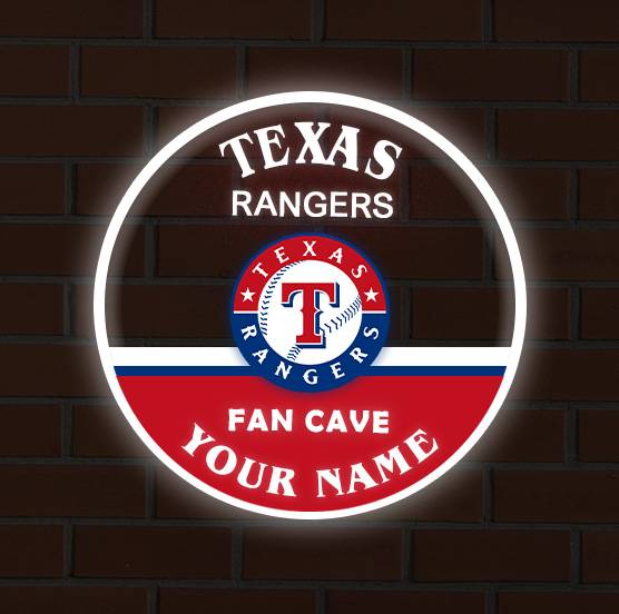 LIMITED EDITION - NEW CUSTOMIZED MLB08 TRS TEXAS RANGERS LED LIGHT WALL DECOR