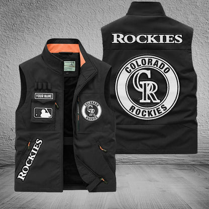 LIMITED EDITION - NEW CUSTOMIZED MLB30 COR COLORADO ROCKIES SLEEVELESS VEST