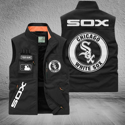 LIMITED EDITION - NEW CUSTOMIZED MLB26 CWS CHICAGO WHITE SOX SLEEVELESS VEST