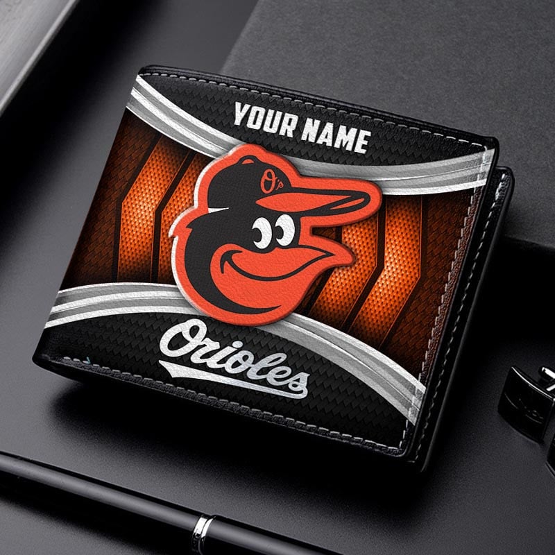 LIMITED EDITION - NEW CUSTOMIZED MLB25 BOS BALTIMORE ORIOLES LEATHER WALLET