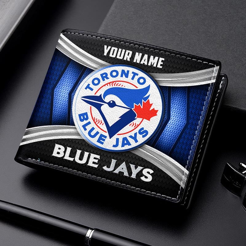 LIMITED EDITION - NEW CUSTOMIZED MLB12 TBJ TORONTO BLUE JAYS LEATHER WALLET