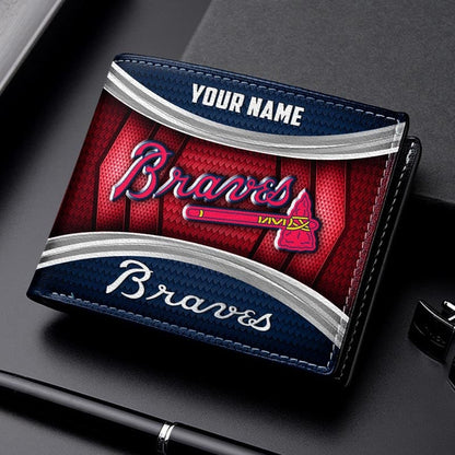 LIMITED EDITION - NEW CUSTOMIZED MLB09 ABS ATLANTA BRAVES LEATHER WALLET
