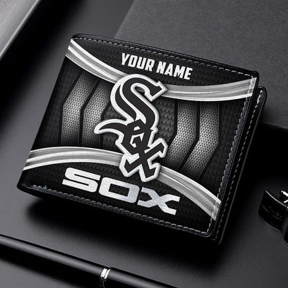 LIMITED EDITION - NEW CUSTOMIZED MLB26 CWS CHICAGO WHITE SOX LEATHER WALLET
