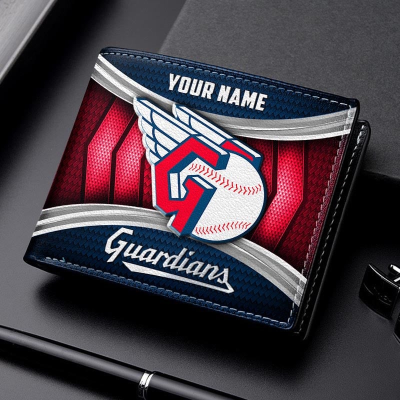 LIMITED EDITION - NEW CUSTOMIZED MLB13 CGS CLEVELAND GUARDIANS LEATHER WALLET