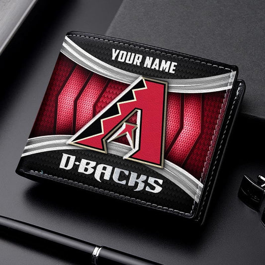 LIMITED EDITION - NEW CUSTOMIZED MLB07 ADS ARIZONA DIAMONDBACKS LEATHER WALLET