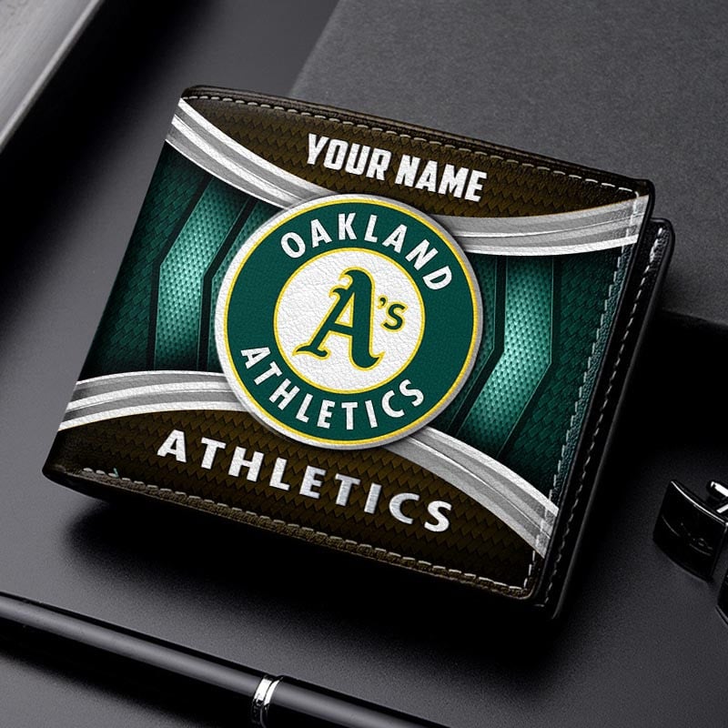 LIMITED EDITION - NEW CUSTOMIZED MLB23 OAS OAKLAND ATHLETICS LEATHER WALLET
