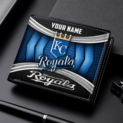 LIMITED EDITION - NEW CUSTOMIZED MLB19 KCR KANSAS CITY ROYALS LEATHER WALLET