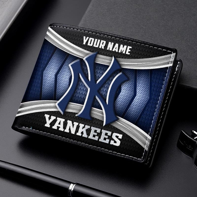 LIMITED EDITION - NEW CUSTOMIZED MLB01 NYY NEW YORK YANKEES LEATHER WALLET