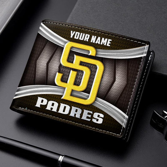 LIMITED EDITION - NEW CUSTOMIZED MLB18 SDP SAN DIEGO PADRES LEATHER WALLET