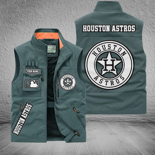 LIMITED EDITION - NEW CUSTOMIZED MLB10 HAS HOUSTON ASTROS SLEEVELESS VEST