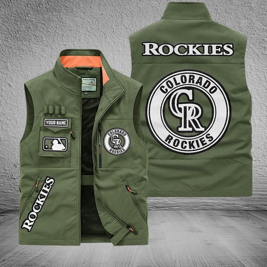 LIMITED EDITION - NEW CUSTOMIZED MLB30 COR COLORADO ROCKIES SLEEVELESS VEST