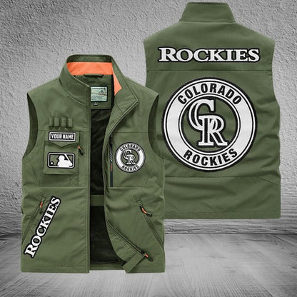 LIMITED EDITION - NEW CUSTOMIZED MLB30 COR COLORADO ROCKIES SLEEVELESS VEST