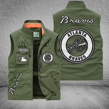 LIMITED EDITION - NEW CUSTOMIZED MLB09 ABS ATLANTA BRAVES SLEEVELESS VEST