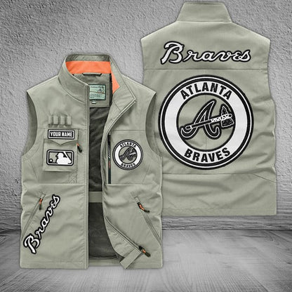 LIMITED EDITION - NEW CUSTOMIZED MLB09 ABS ATLANTA BRAVES SLEEVELESS VEST