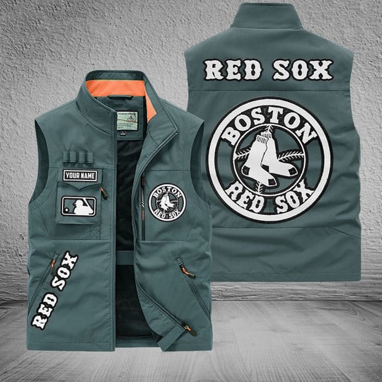 LIMITED EDITION - NEW CUSTOMIZED MLB03 BRS BOSTON RED SOX SLEEVELESS VEST