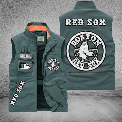 LIMITED EDITION - NEW CUSTOMIZED MLB03 BRS BOSTON RED SOX SLEEVELESS VEST