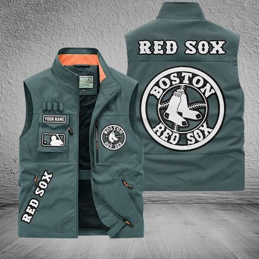 LIMITED EDITION - NEW CUSTOMIZED MLB03 BRS BOSTON RED SOX SLEEVELESS VEST